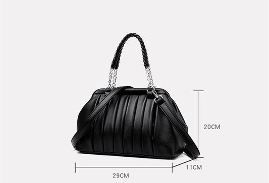 Pleated Woven Portable Bag