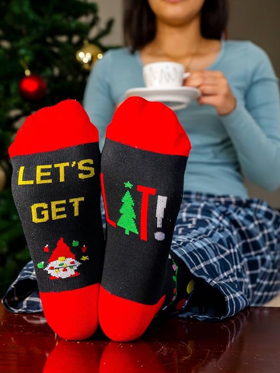 Funny Christmas Socks for Men & Women – Novelty Xmas Holiday Gift & Stocking Stuffer