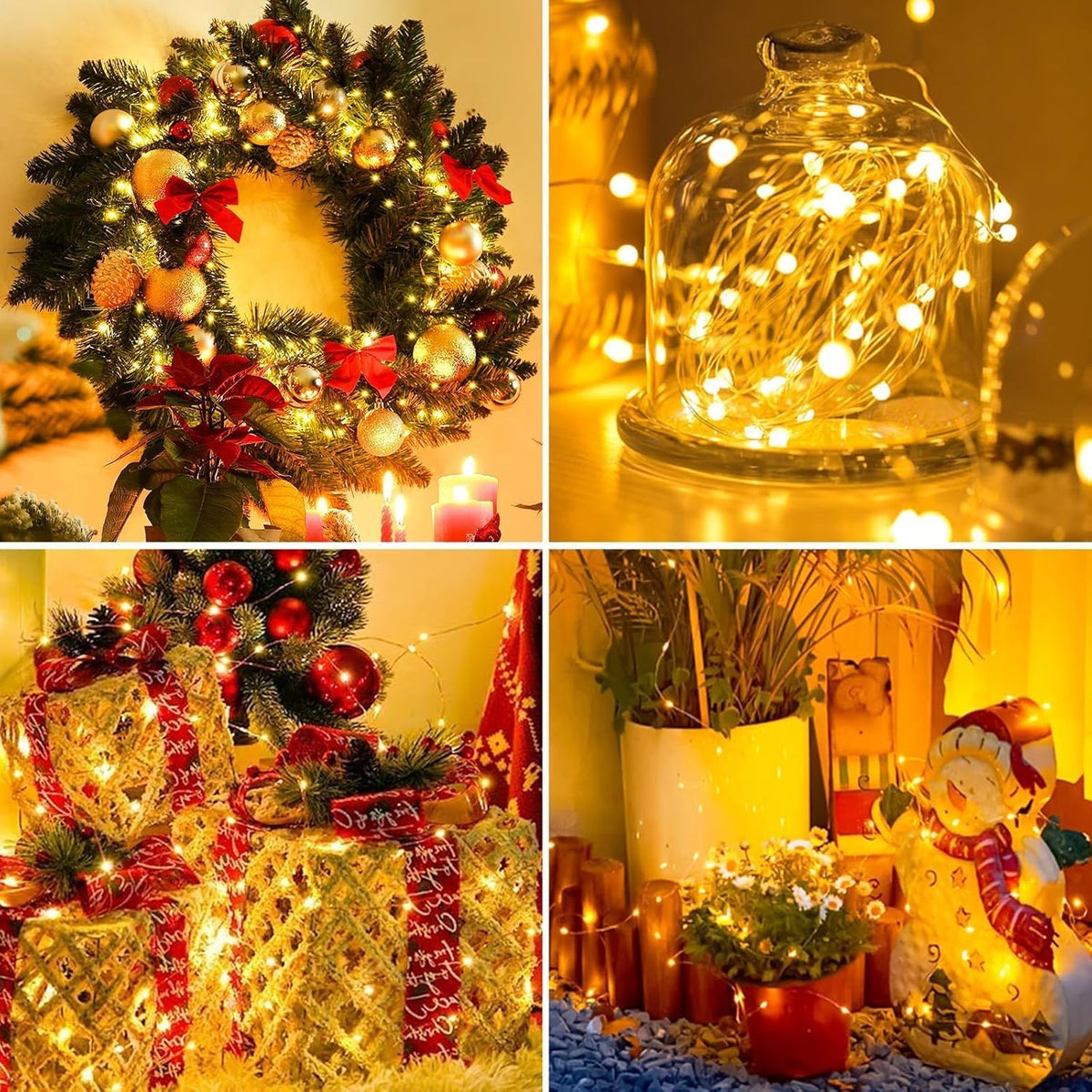 6-Pack Fairy String Lights – 7FT 20 LED Warm White Battery Operated Twinkle Lights