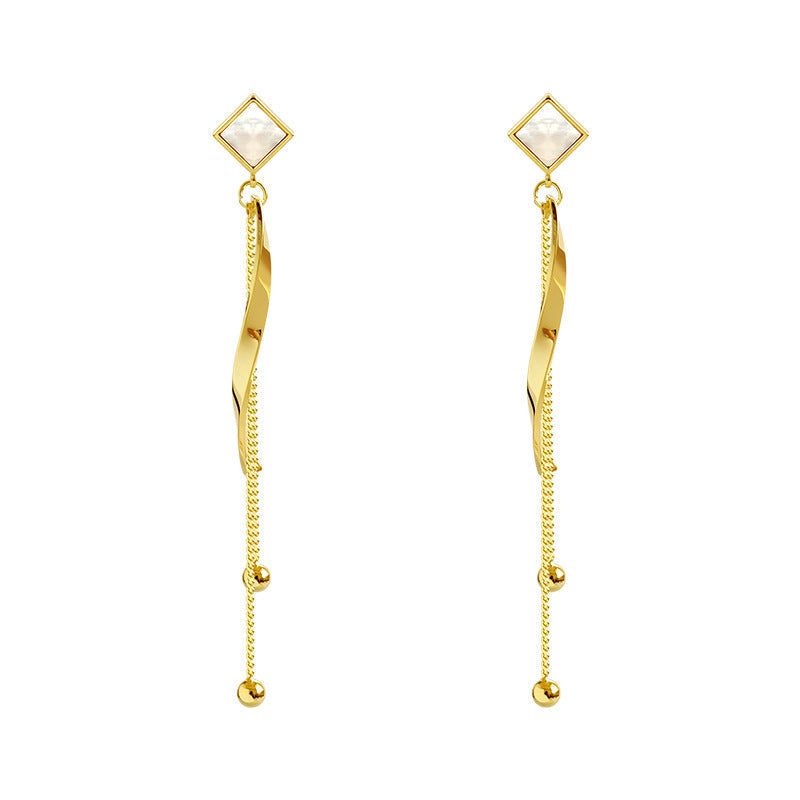 Needle Curved Stick Slimming Earrings
