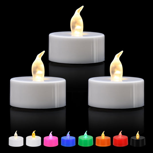 LED Tea Lights – Flameless Battery Operated Candles for Home, Weddings & Parties