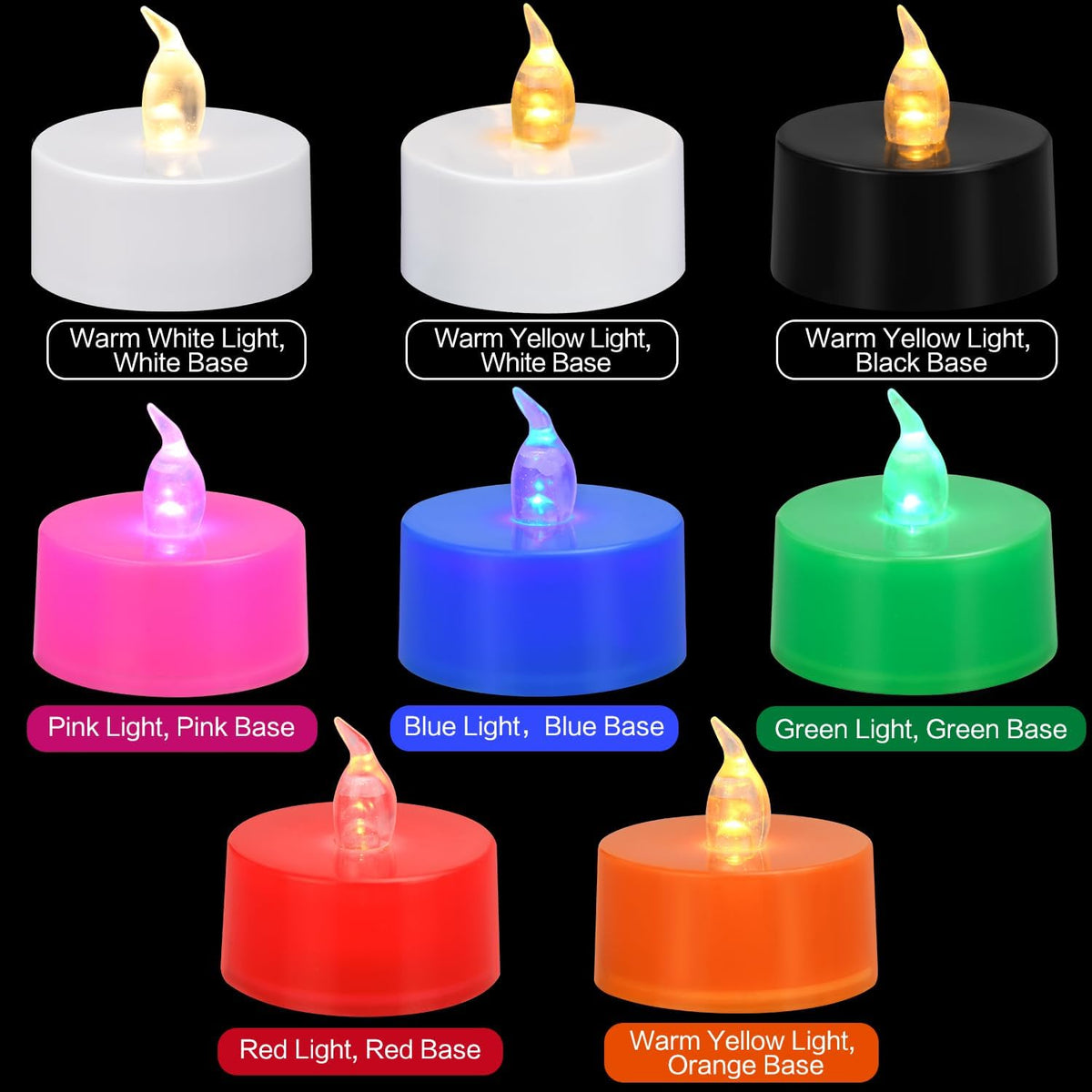 LED Tea Lights – Flameless Battery Operated Candles for Home, Weddings & Parties