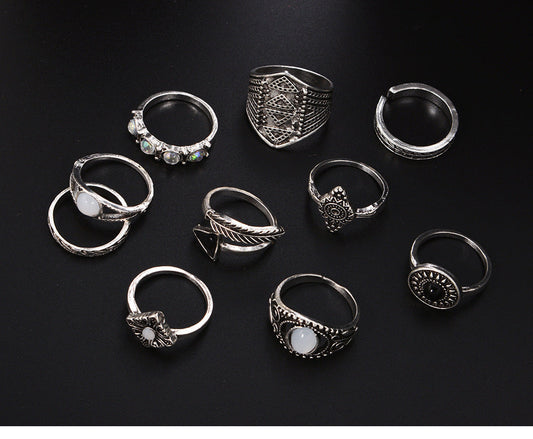 Simple Retro Alloy Plating Ring