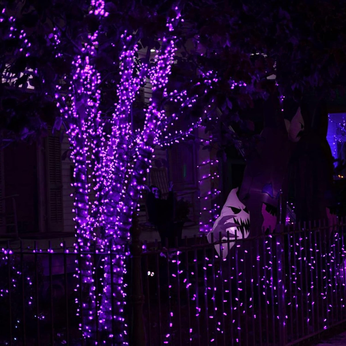Purple Halloween Fairy String Lights – 20FT 60 LED Battery Operated Copper Wire Lights