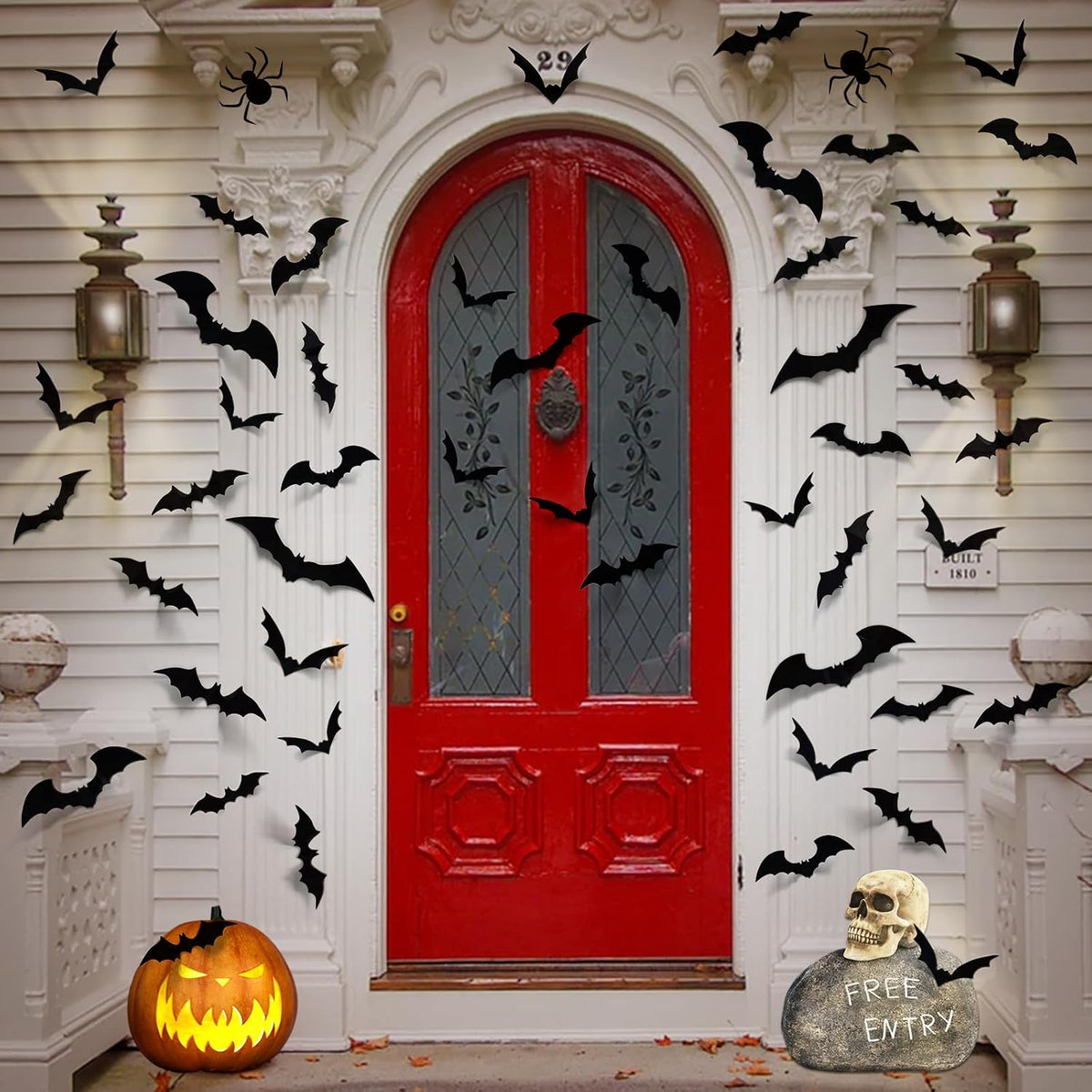 100-Piece Halloween Bat Wall Decorations – Spooky Bat Stickers for Halloween Party & Home Décor