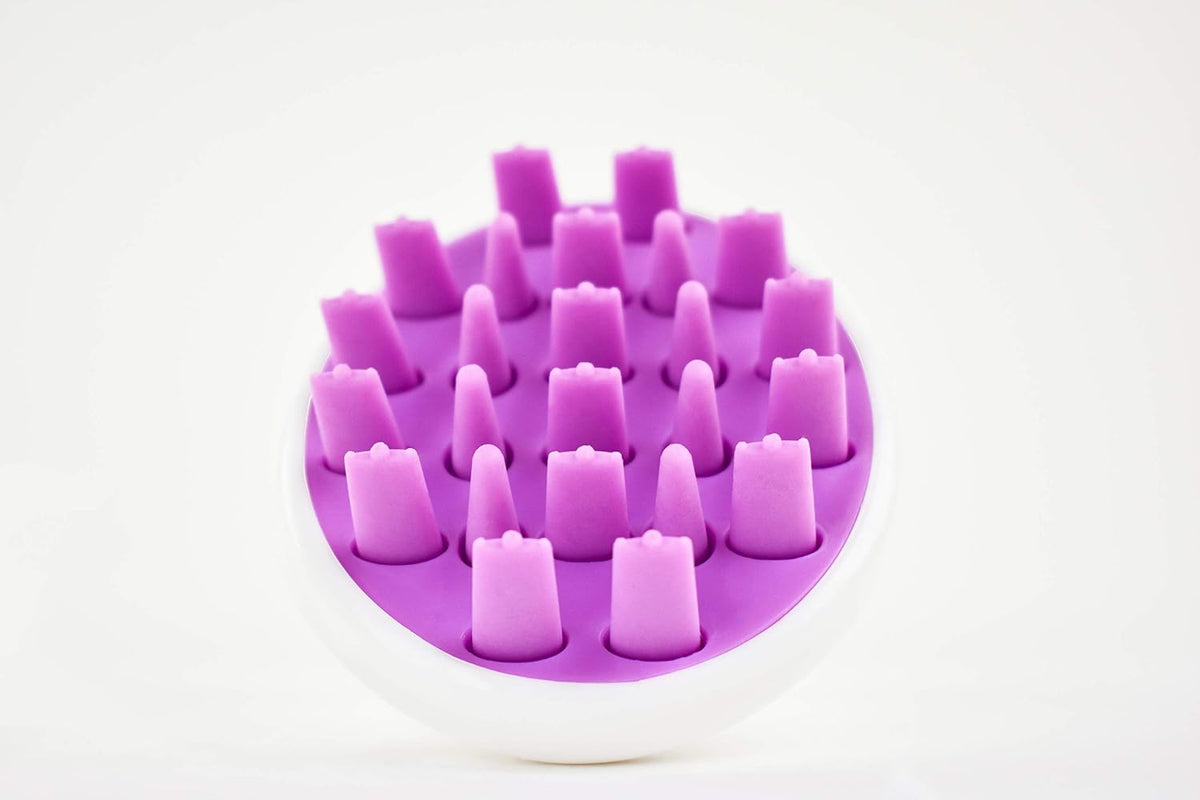 Scalp Massager Shampoo Brush – Silicone Scalp Scrubber for Exfoliating & Hair Care, Purple