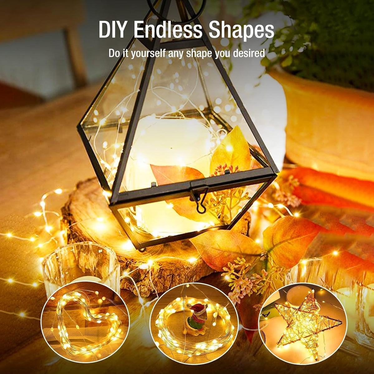6-Pack Fairy String Lights – 7FT 20 LED Warm White Battery Operated Twinkle Lights