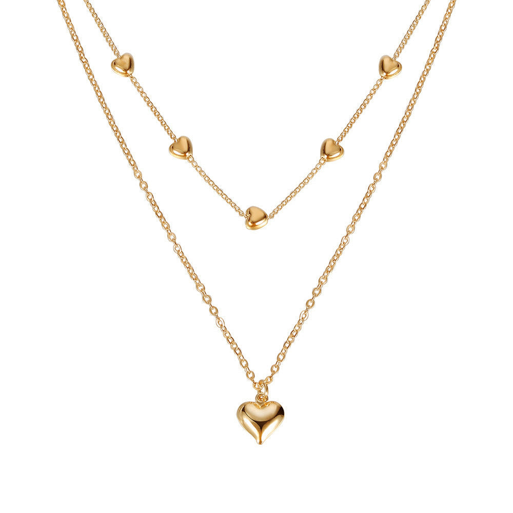 Double-layer Heart Necklace
