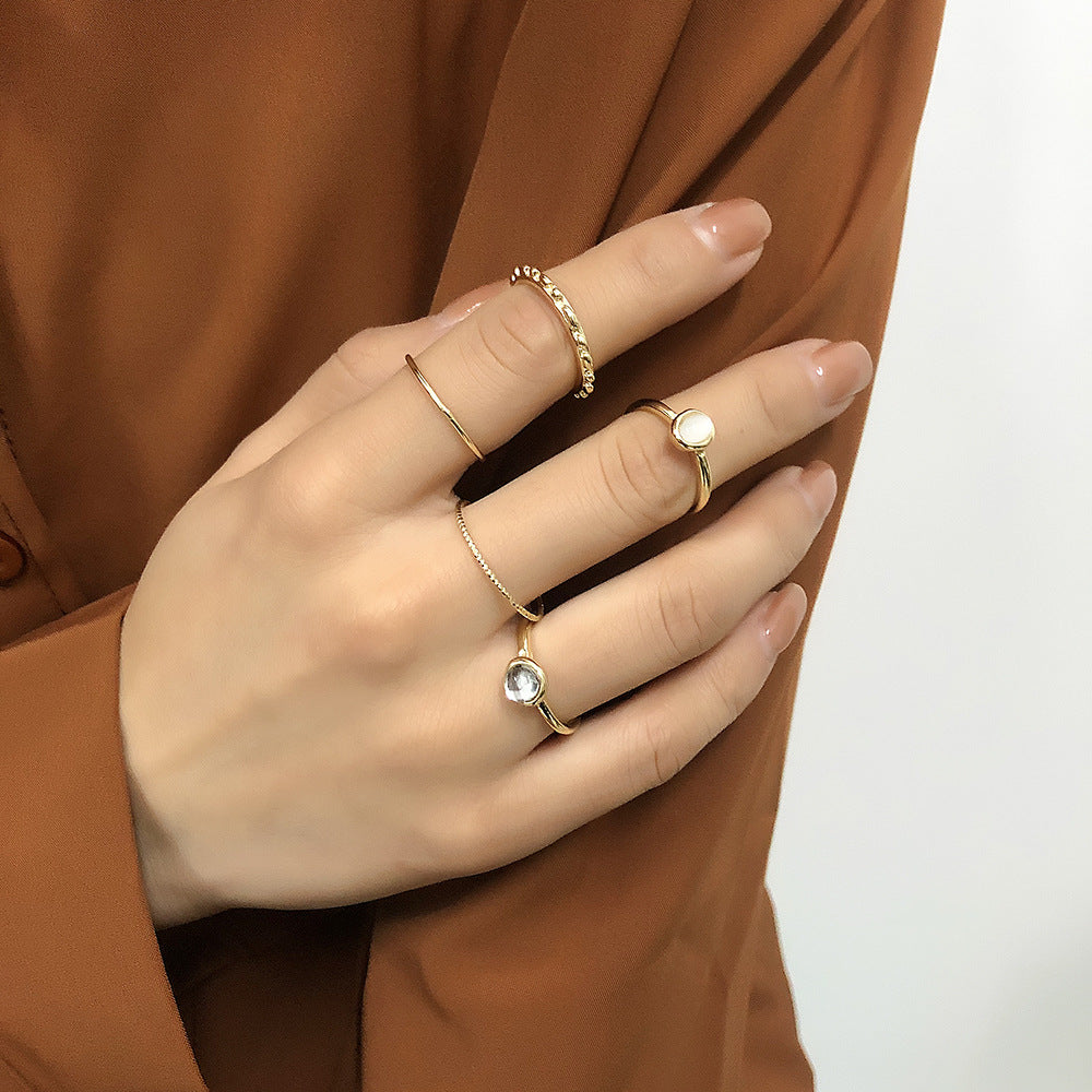 Colorful Stone Metalic Finger Rings