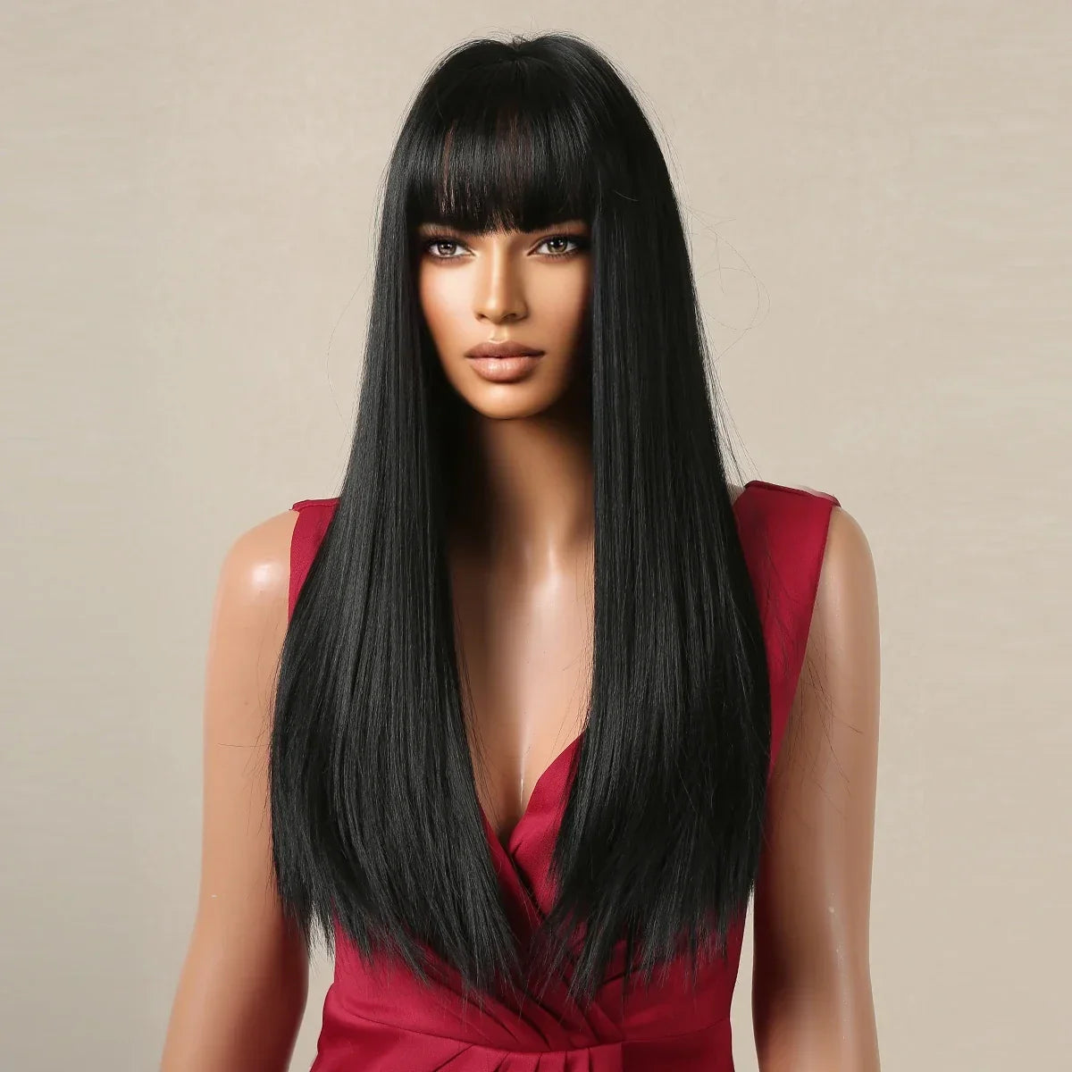 Black Hair Long Straight Wigs