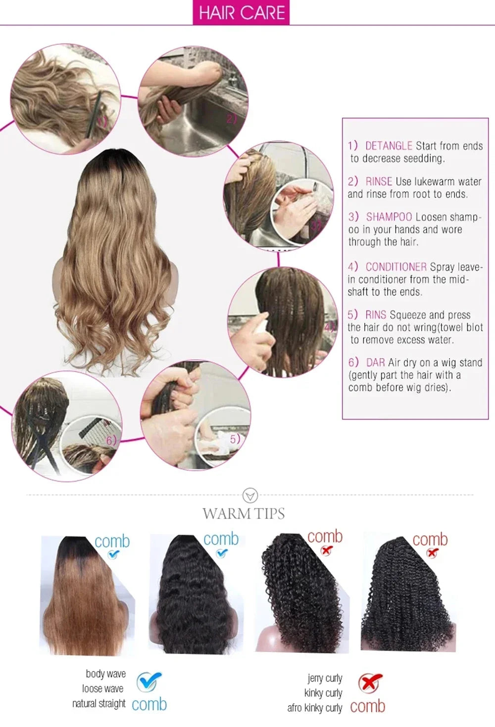 Long Blonde Highlight Natural Wave