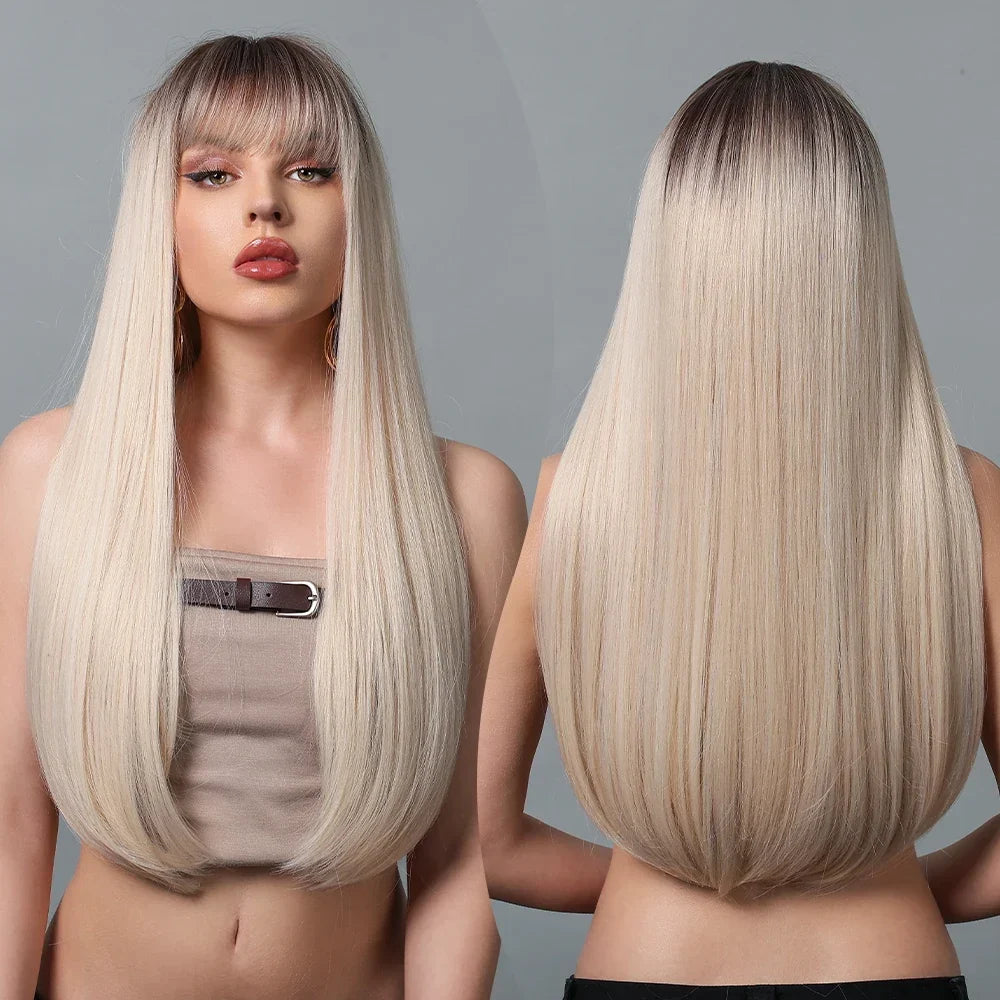 Black Hair Long Straight Wigs