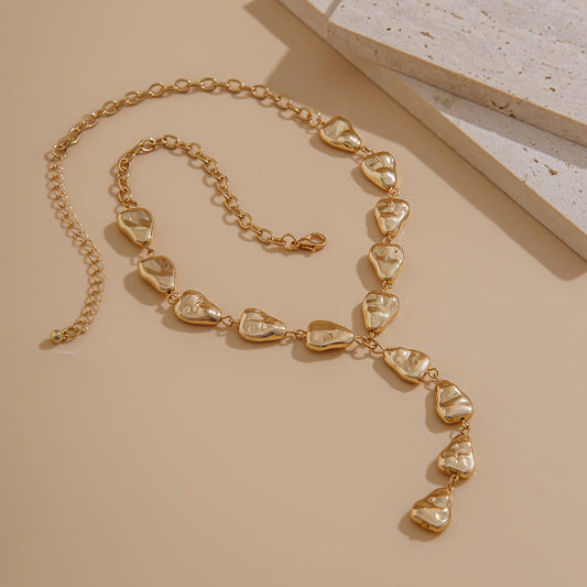 Flat Water Drop Necklace